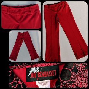 Sexy red Joe Benbasset pleated dress slacks